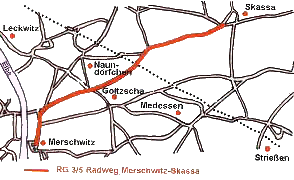 Karte Radweg